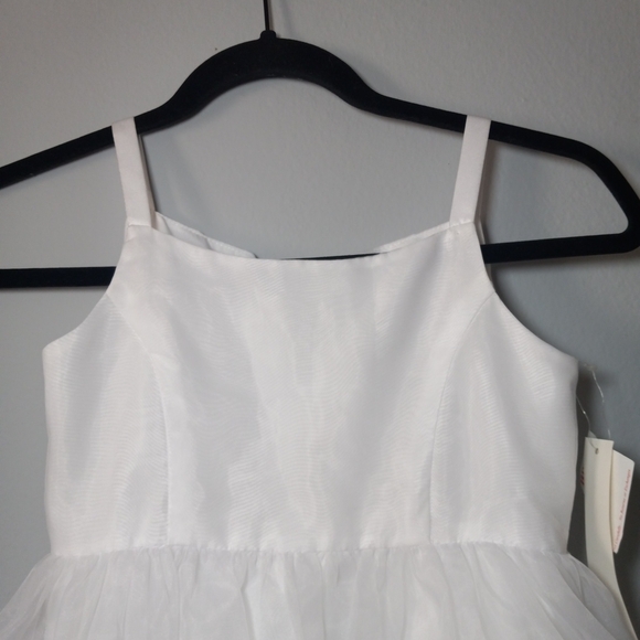 David's Bridal White Floral Girl, Communion, Party, Formal Dress Size 7 NWT - Picture 4 of 10